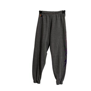 Aviator Nation Sweatpants Womens XS Gray Lightning Bolt On Side Leg Jogger